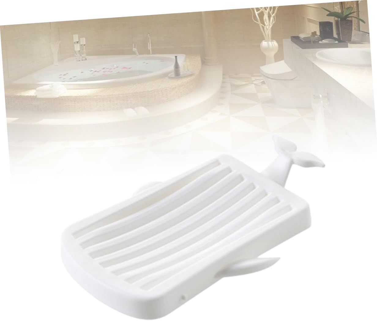 Yardwe Leaf Shape Soap Holder for Bathroom