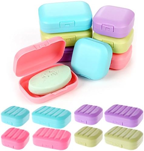 Ozeau Portable Travel Soap Dish Box Holder with Lock