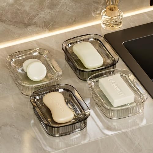 FABEILAI Suction Soap Holder No Drill Removable White