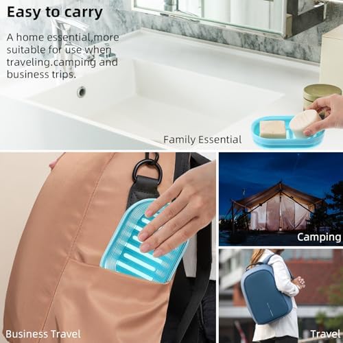 Dimeho Shampoo Bar Holder Travel Case - Blue