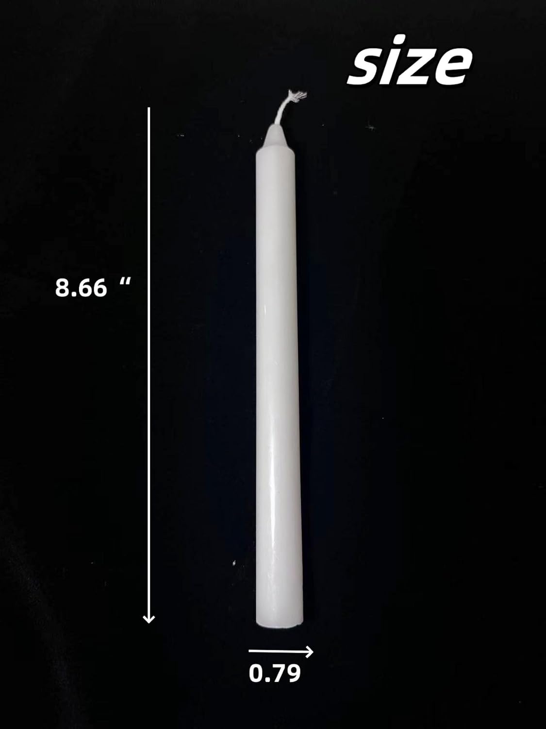 SwandTanpand Taper Candles 866 Tall 10 Pack White