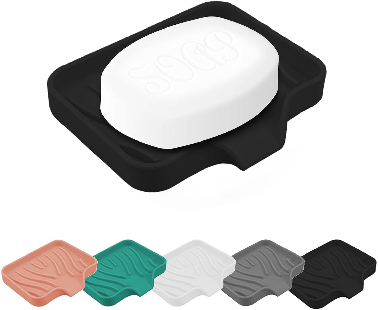 KIACFFH Silicone Soap Holder for Kitchen Sink and Bathroom