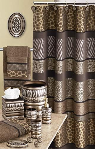 Zahari Home Safari Stripes 3 Piece Towel Set
