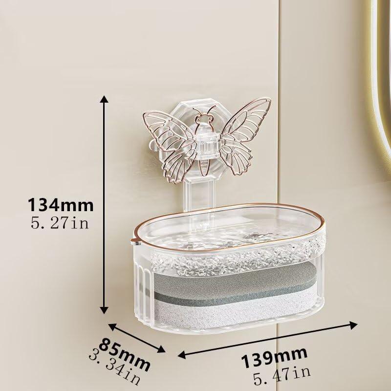 Butterfly Suction Cup Soap Dish Wall-Mounted Non-Drilling
