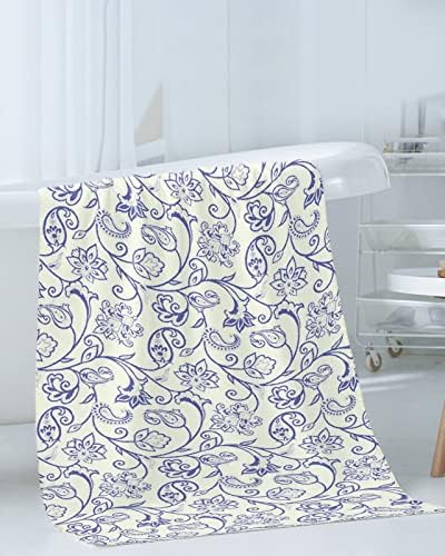 ZOE GARDEN Blue Paisley Towel Set with 3 Pieces