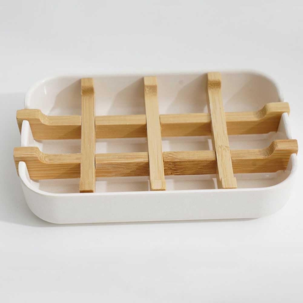 Teensery Bamboo Soap Dish with Detachable Insert