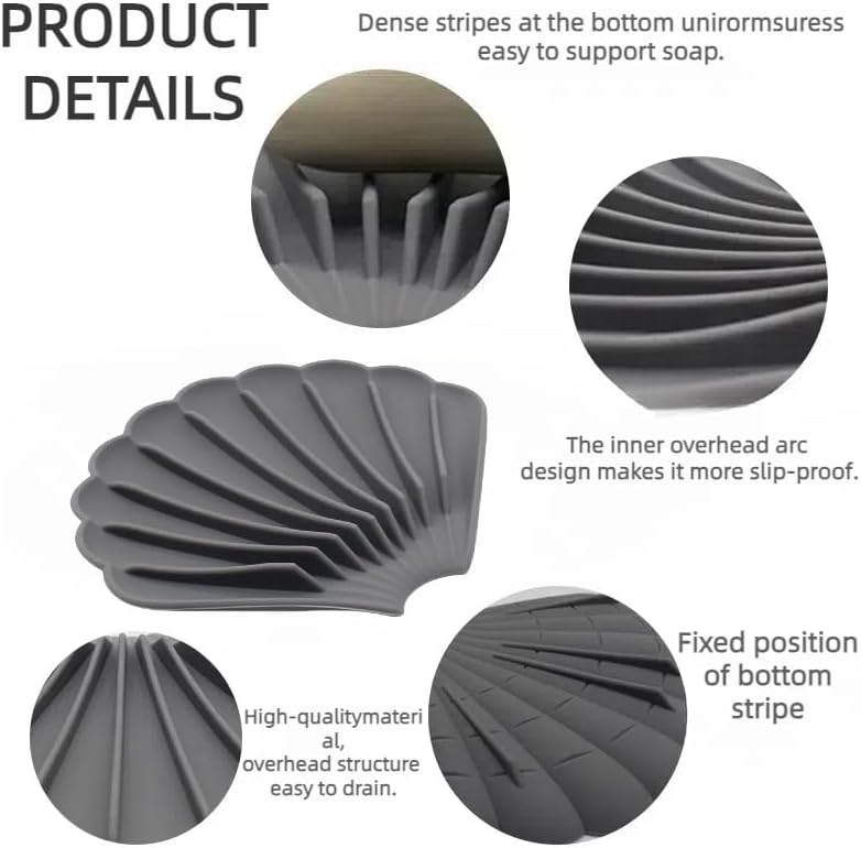YGB Self-Draining Silicone Soap Dish Holder