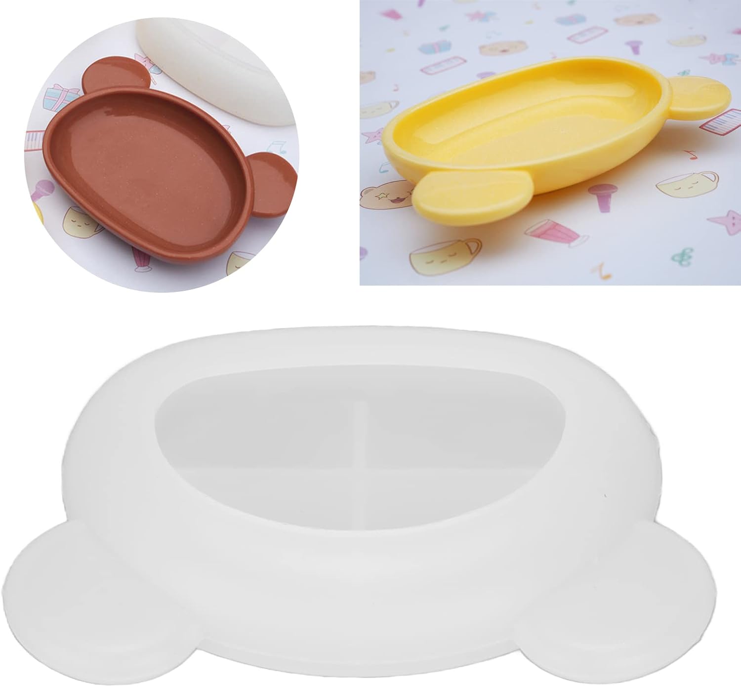 Bear Head Resin Tray for DIY Craft and Storage
