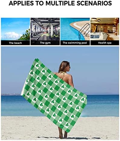 ZOE GARDEN Buffalo Plaid Shamrock Towel Set 1