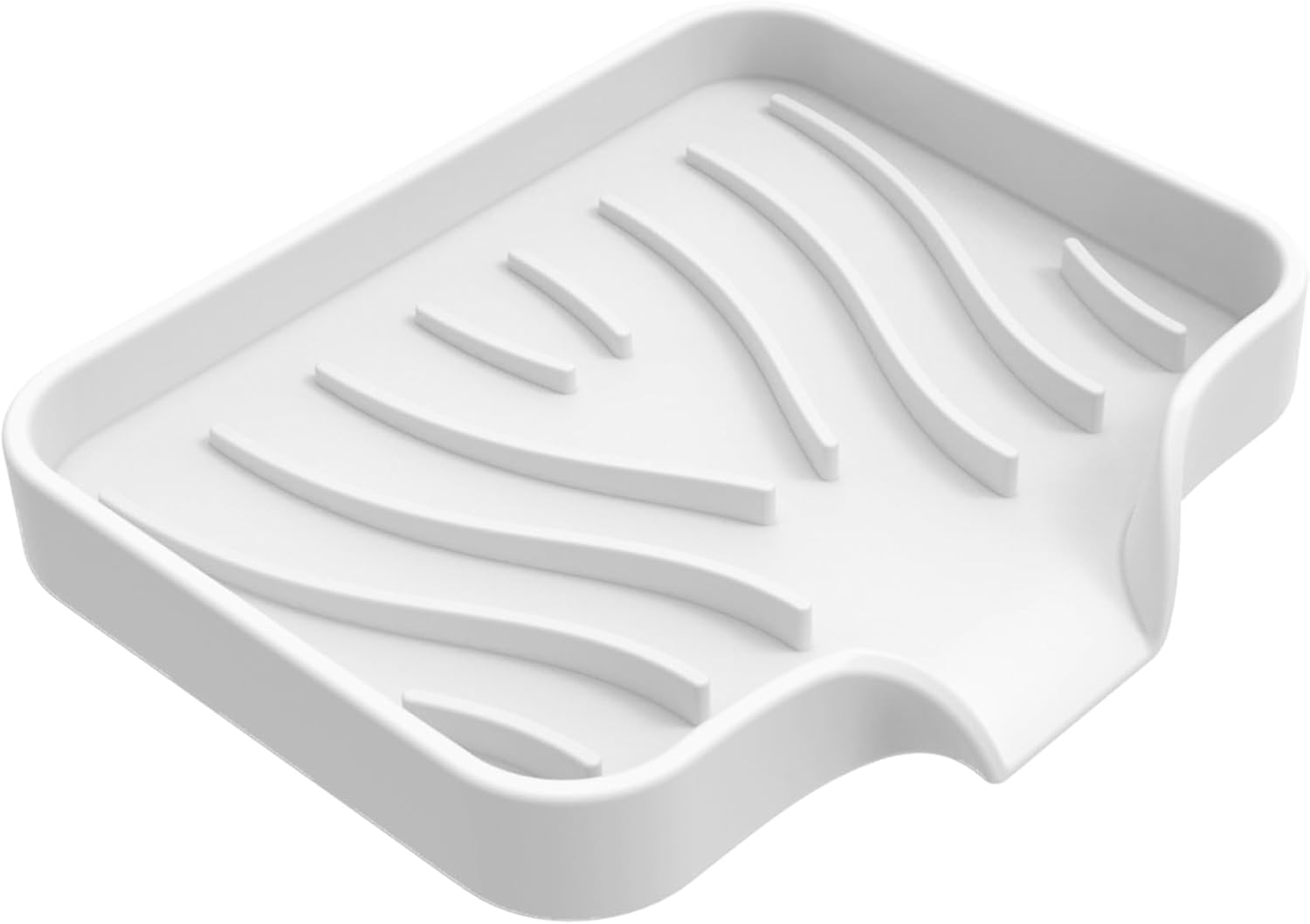 TENYELE Silicone Soap Drainer Rectangular Holder for Bathroom Kitchen Hotel
