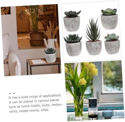 Alipis 5Pcs Artificial Succulent Plants with Pots