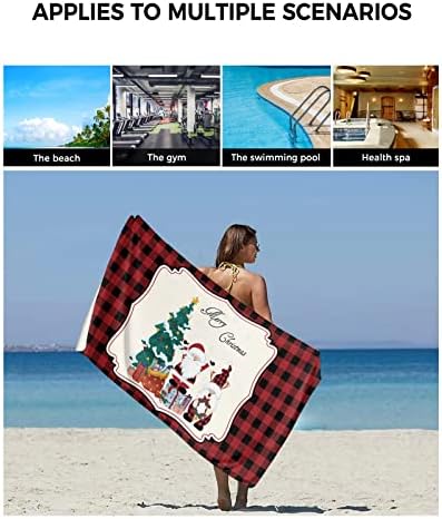 Shine-Home Check Red and Black Towel Set for Bathroom
