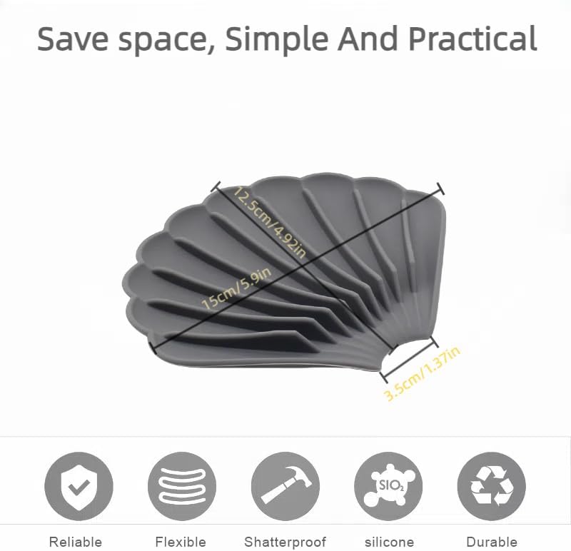 YGB Self-Draining Silicone Soap Dish Holder
