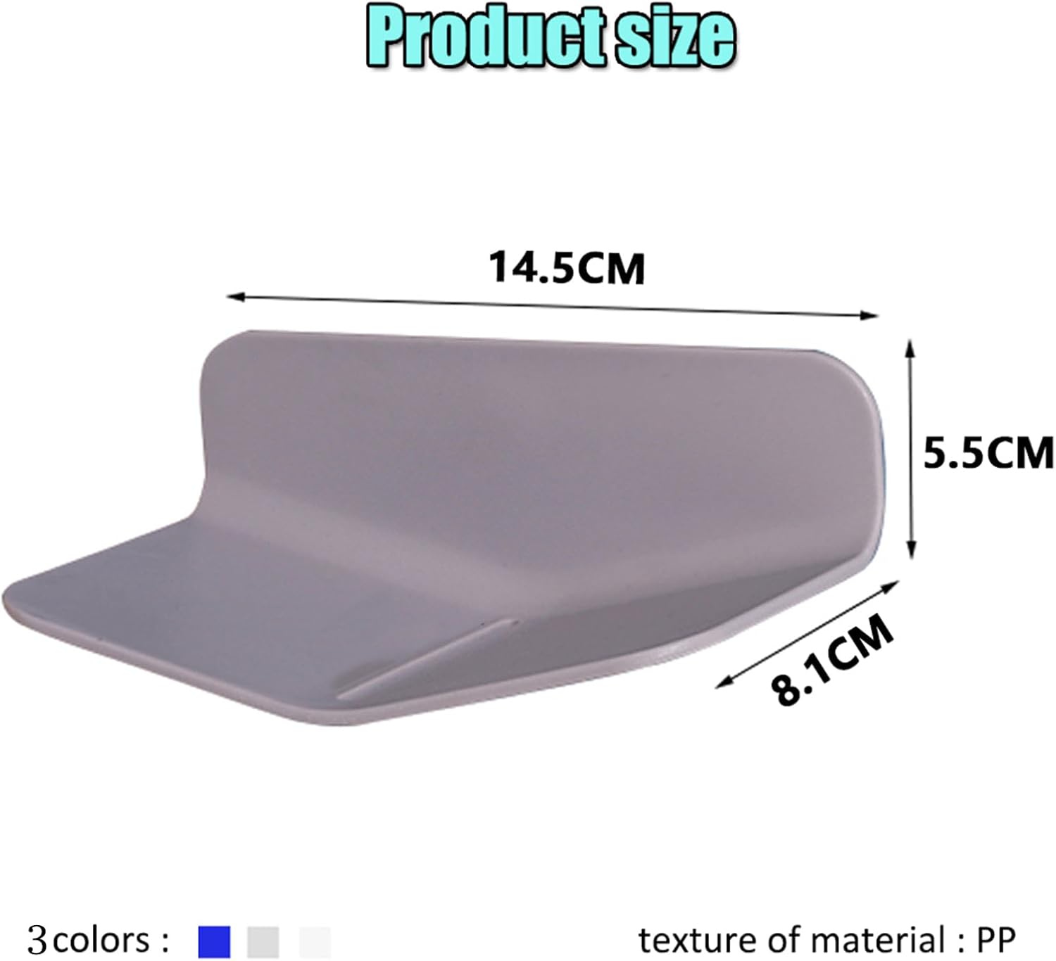 Self-Draining Shower Soap Holder No Drilling Strong Viscosity V-Shaped Design