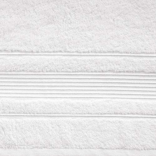 Qute Home 6-Piece Bath Towel Set - White Turkish Cotton