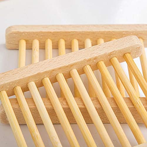 2 Pieces Wooden Soap Holder for Bathroom and Kitchen
