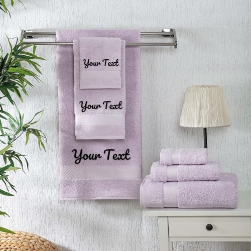 Personalized Turkish Cotton Towel Set with Monogram