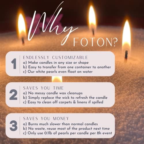 Foton Pearled Candle 18 Oz - Luxury Long Lasting Powder Candles