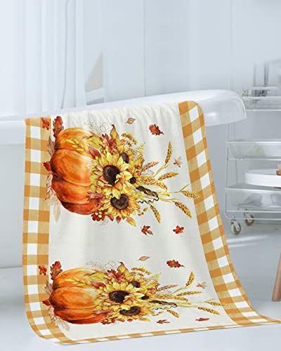 Chees D Zone Orange Pumpkin Sunflower Bath Towel Set