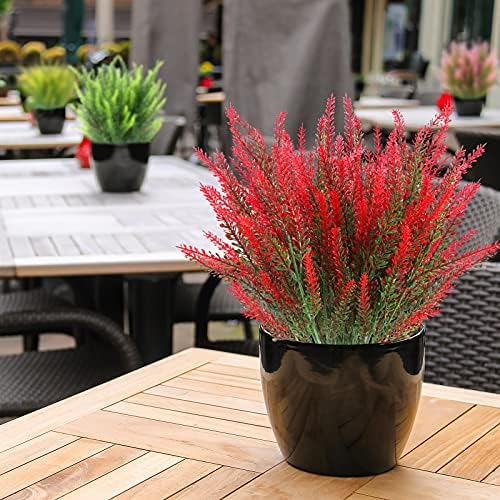 ZEOSTARO Artificial Lavender Flowers 12 Bundles UV Resistant