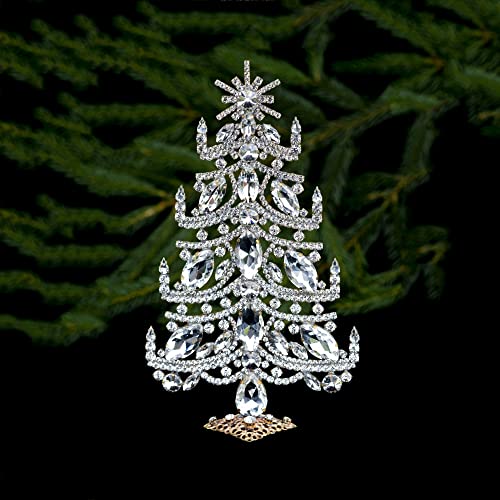 Handmade Christmas Tree with Clear Rhinestones 1