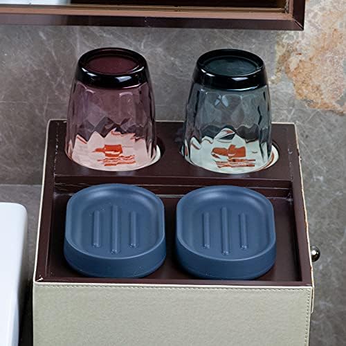 YOSXICC Soap Dishes 2PCS Dark Gray