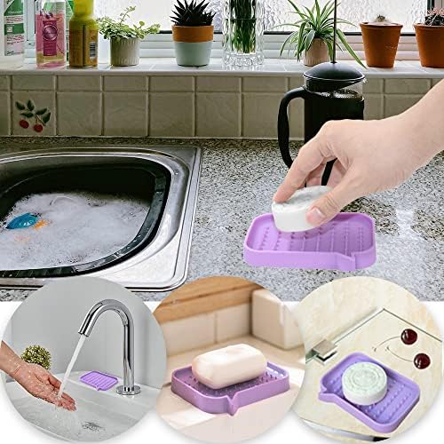 WonMaiDangGX Silicone Soap Holder for Bathroom and Kitchen