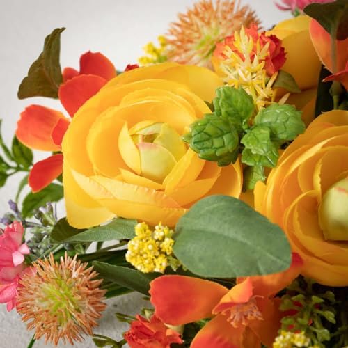 The Bridge Collection Summer Mixed Flower Accent Wreath