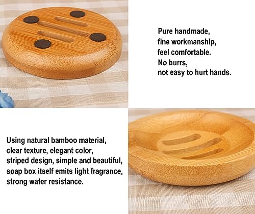AKOAK Bamboo Soap Holder for Shower and Sink