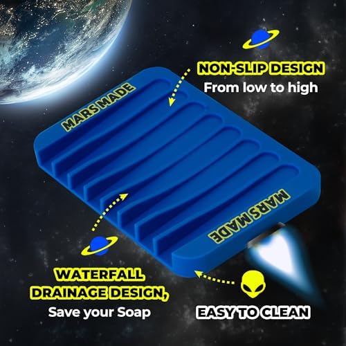 MARS MADE Yellow Silicone Soap Dish with Waterfall Design