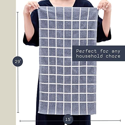 MEEMA Kitchen Towel Set - 6 Pack Super Absorbent Dish Towels