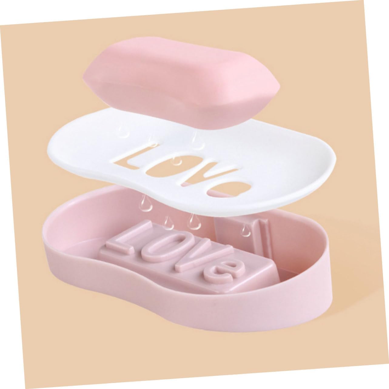 Amosfun Dual Layer Wall Mount Soap Holder