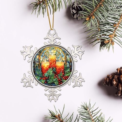 Zyadsinoudor 3 Inch Gold String Snowflake Ornament