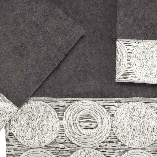 Avanti Linens - 3pc Towel Set Soft Absorbent Cotton Towels Galaxy Collection Granite