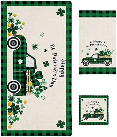 ZOE GARDEN St Patricks Plaid Towel Set 1