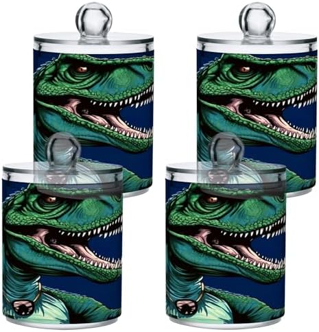 YETTASBIN Dinosaur Clear Apothecary Jars 2 Pack 14oz
