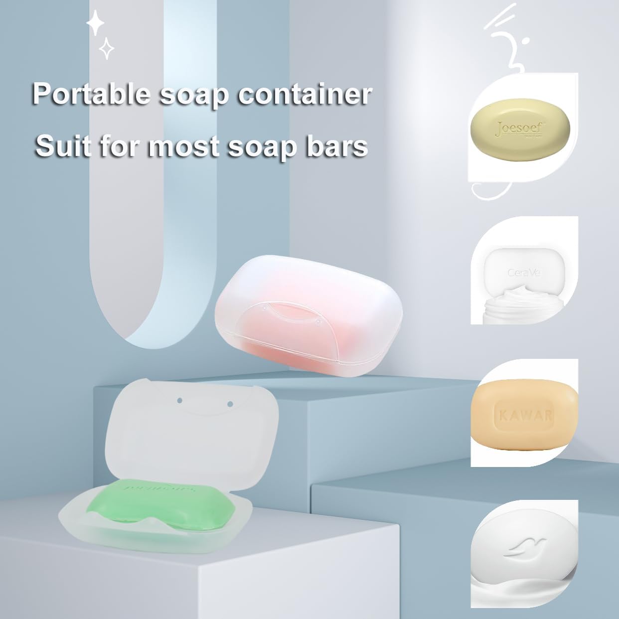 Vonpri Travel Soap Case Bar Holder for Shower Gym Camping