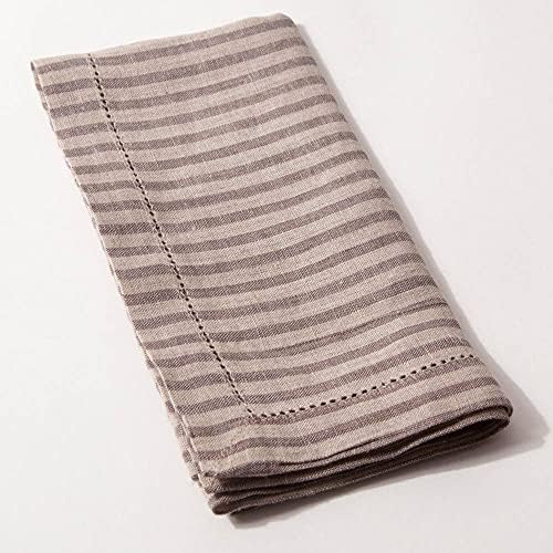 Amity Home Bernice Striped Linen Guest Towel Set 1