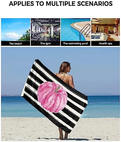 Chees D Zone 3 Piece Bath Towel Set with Pink Pumpkin Design