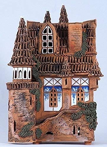 Midene Ceramic Tealight Candle Holder - Miniature Fairy Castle