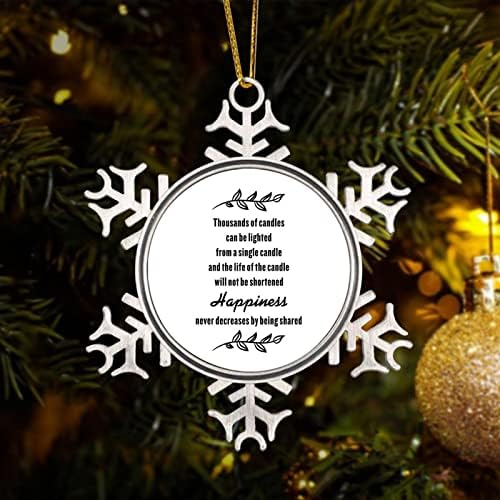 Christmas Ornament Snowflake Metal Keepsake 3in