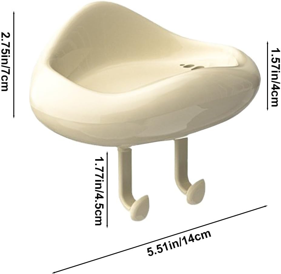 No-Hole Suction Cup Soap Dish for Shower Wall Mount