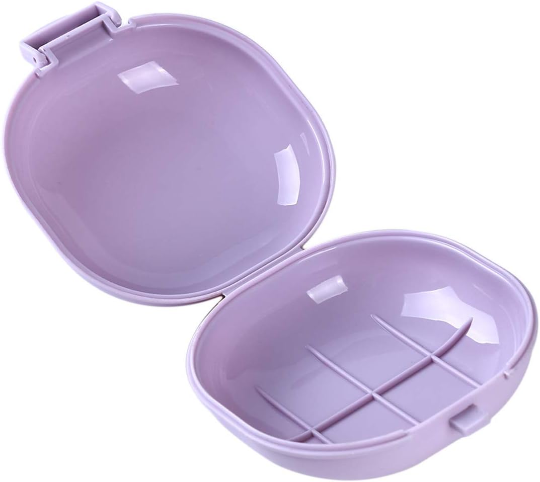 Winwinfly Purple Soap Holder Container Waterproof Portable Non-Slip