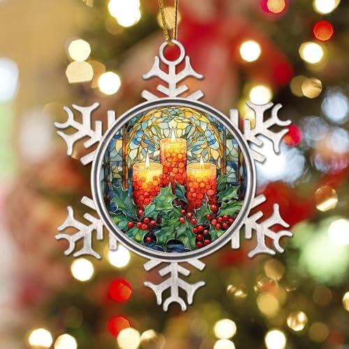 Zyadsinoudor 3 Inch Gold String Snowflake Ornament