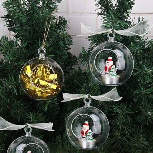 39 Pcs Clear Hanging Glass Orbs for Home Decor