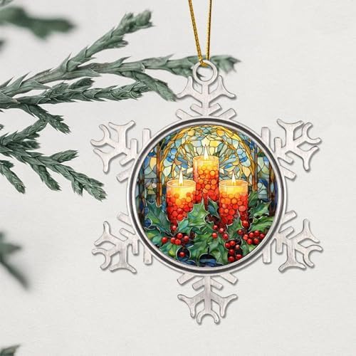 Zyadsinoudor 3 Inch Gold String Snowflake Ornament