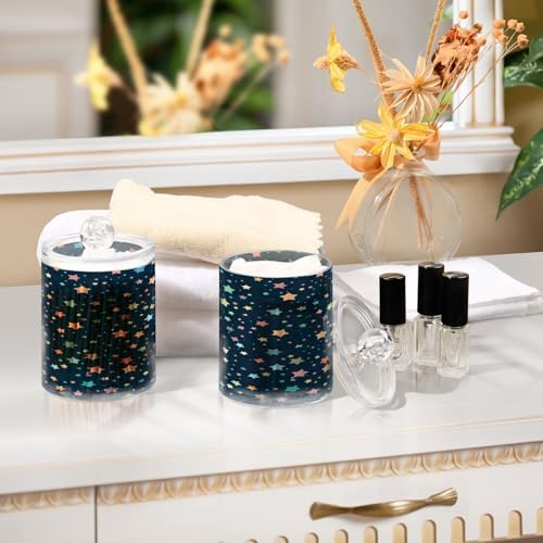 YETTASBIN Star Clear Storage Jars 2 Pack