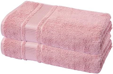 Melissa Linen 2 Piece Pink Turkish Cotton Bath Towel Set