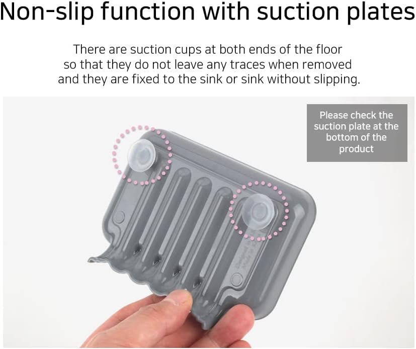 Water Repellent Non Slip Soap Dishes with Suction Cups 3 Pack