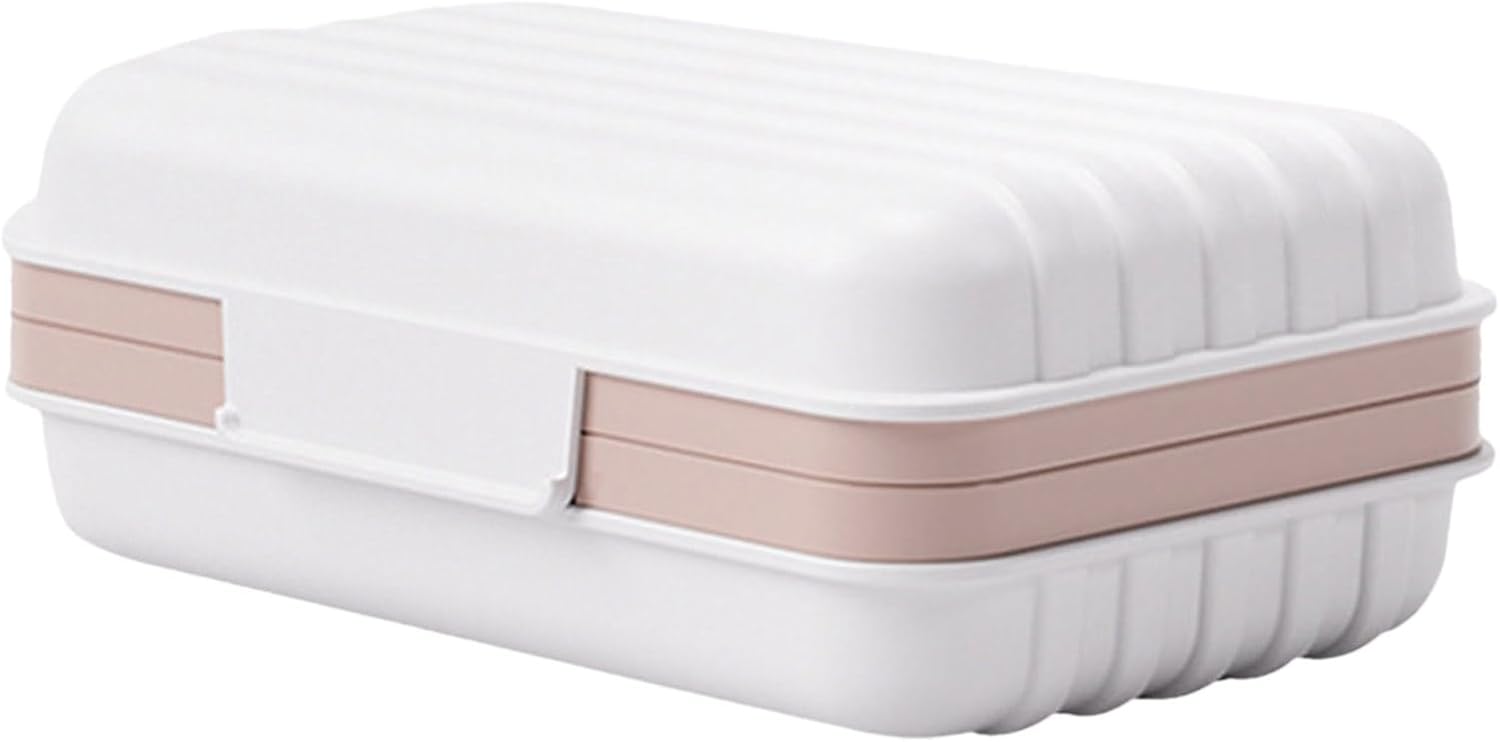 Loyliawa Soap Dish with Drain Tray and Lid 1